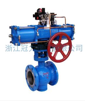 法蘭式V型球閥合流、分流、及流向自由的切換！
